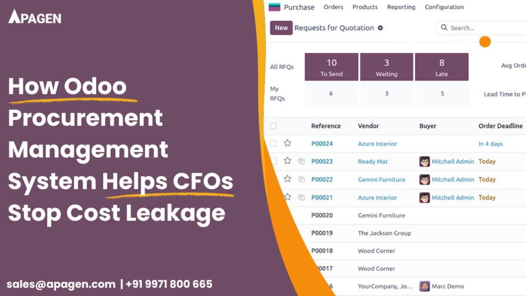 Odoo Procurement Management System for CFOs