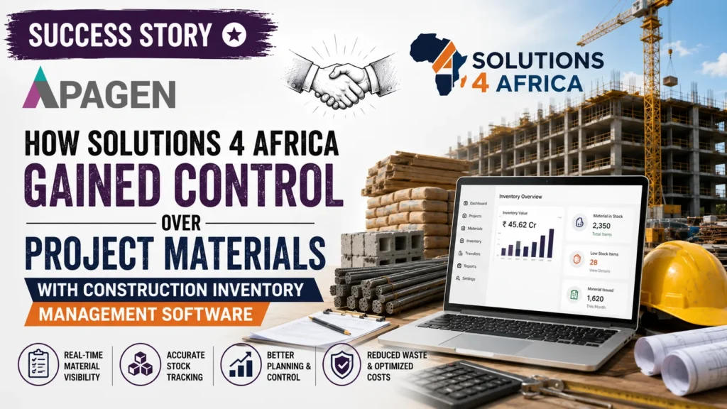 Construction inventory management software success story for Solutions 4 Africa