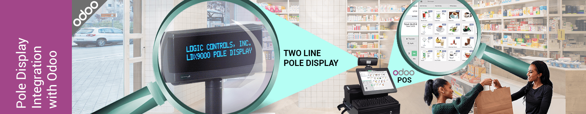 pole display integration with odoo