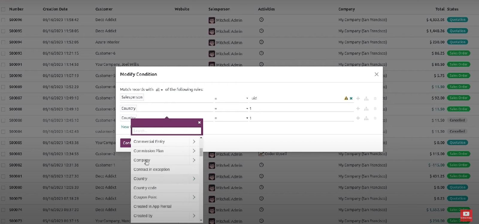 Advance Search Feature of Odoo 17